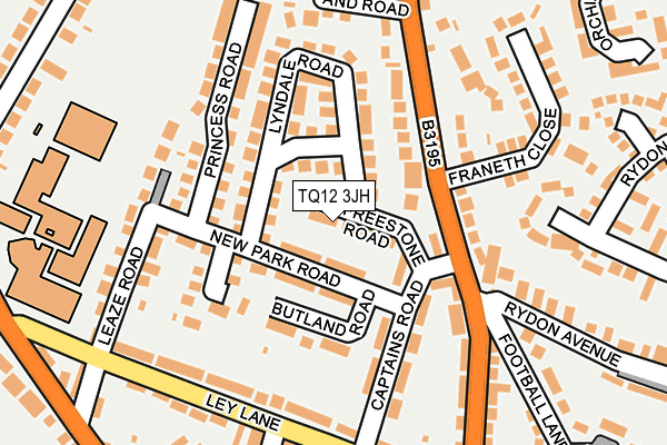 TQ12 3JH map - OS OpenMap – Local (Ordnance Survey) TQ12 3JH map - OS OpenMap – Local (Ordnance Survey)