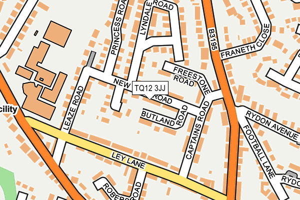 TQ12 3JJ map - OS OpenMap – Local (Ordnance Survey) TQ12 3JJ map - OS OpenMap – Local (Ordnance Survey)