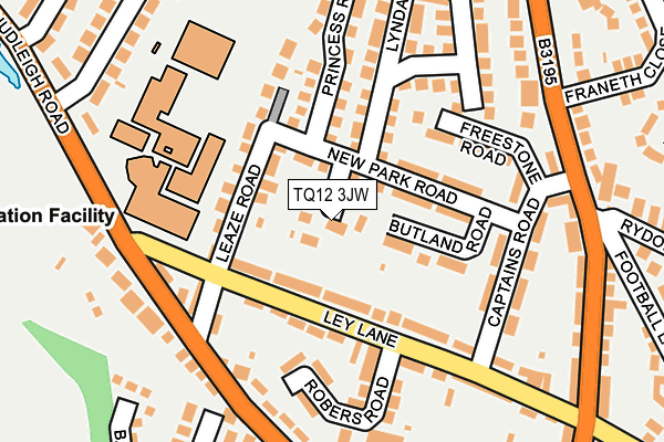 TQ12 3JW map - OS OpenMap – Local (Ordnance Survey) TQ12 3JW map - OS OpenMap – Local (Ordnance Survey)