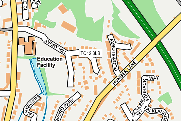 TQ12 3LB map - OS OpenMap – Local (Ordnance Survey) TQ12 3LB map - OS OpenMap – Local (Ordnance Survey)