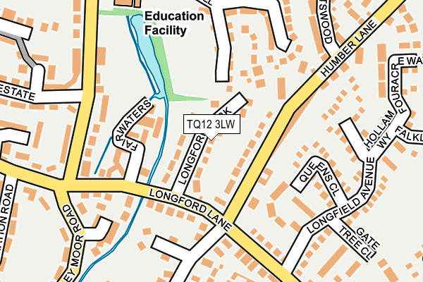 TQ12 3LW map - OS OpenMap – Local (Ordnance Survey) TQ12 3LW map - OS OpenMap – Local (Ordnance Survey)