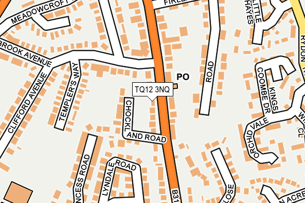 TQ12 3NQ map - OS OpenMap – Local (Ordnance Survey) TQ12 3NQ map - OS OpenMap – Local (Ordnance Survey)