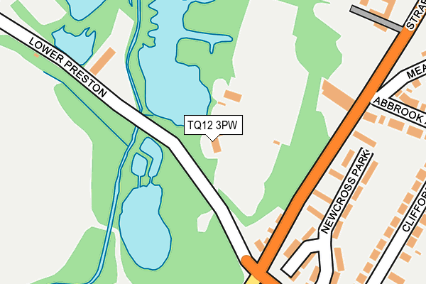 TQ12 3PW map - OS OpenMap – Local (Ordnance Survey) TQ12 3PW map - OS OpenMap – Local (Ordnance Survey)