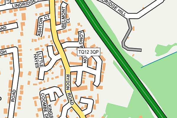 TQ12 3QP map - OS OpenMap – Local (Ordnance Survey) TQ12 3QP map - OS OpenMap – Local (Ordnance Survey)