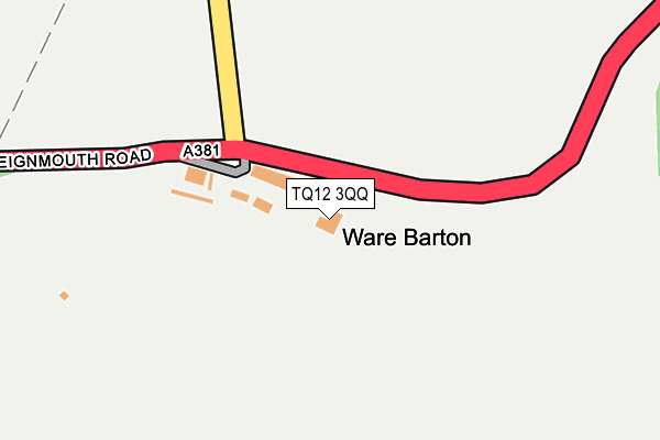 TQ12 3QQ map - OS OpenMap – Local (Ordnance Survey) TQ12 3QQ map - OS OpenMap – Local (Ordnance Survey)