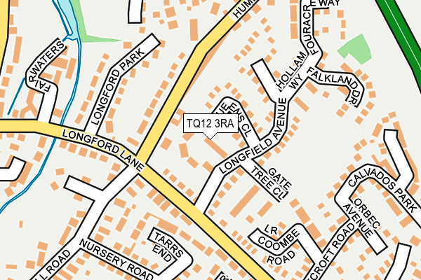 TQ12 3RA map - OS OpenMap – Local (Ordnance Survey) TQ12 3RA map - OS OpenMap – Local (Ordnance Survey)
