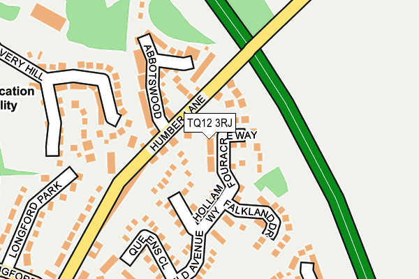 TQ12 3RJ map - OS OpenMap – Local (Ordnance Survey) TQ12 3RJ map - OS OpenMap – Local (Ordnance Survey)