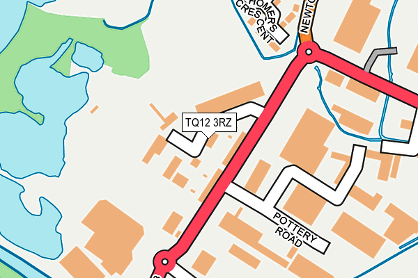 TQ12 3RZ map - OS OpenMap – Local (Ordnance Survey) TQ12 3RZ map - OS OpenMap – Local (Ordnance Survey)