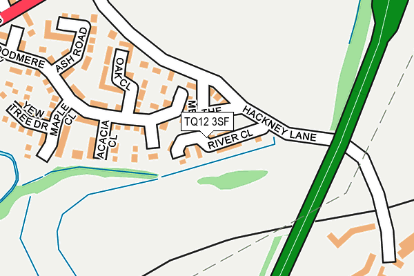 TQ12 3SF map - OS OpenMap – Local (Ordnance Survey) TQ12 3SF map - OS OpenMap – Local (Ordnance Survey)