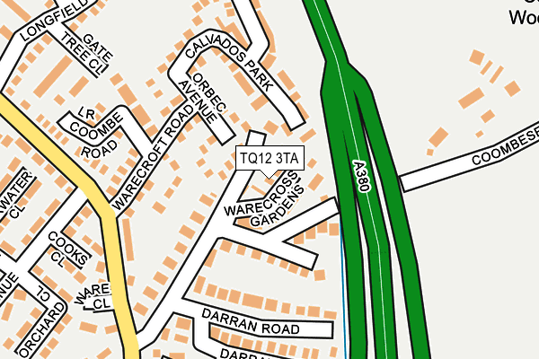 TQ12 3TA map - OS OpenMap – Local (Ordnance Survey) TQ12 3TA map - OS OpenMap – Local (Ordnance Survey)