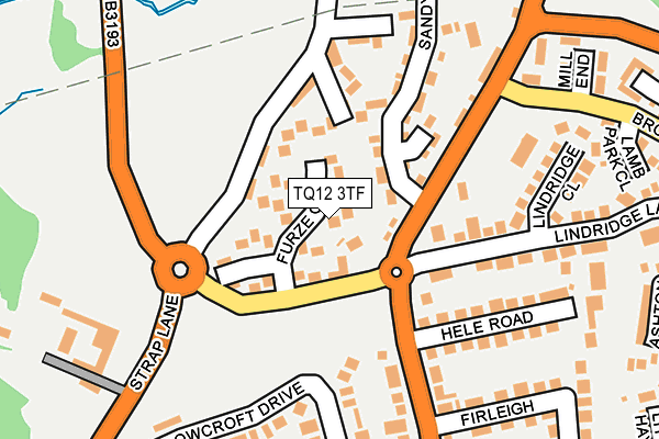 TQ12 3TF map - OS OpenMap – Local (Ordnance Survey) TQ12 3TF map - OS OpenMap – Local (Ordnance Survey)