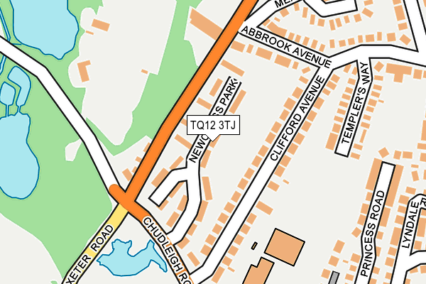 TQ12 3TJ map - OS OpenMap – Local (Ordnance Survey) TQ12 3TJ map - OS OpenMap – Local (Ordnance Survey)