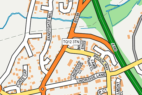 TQ12 3TN map - OS OpenMap – Local (Ordnance Survey) TQ12 3TN map - OS OpenMap – Local (Ordnance Survey)