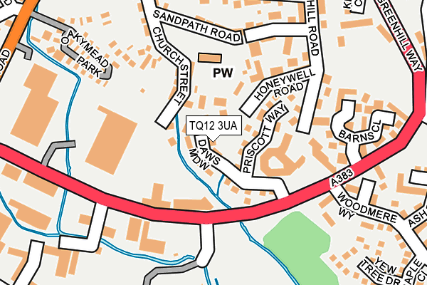 TQ12 3UA map - OS OpenMap – Local (Ordnance Survey) TQ12 3UA map - OS OpenMap – Local (Ordnance Survey)
