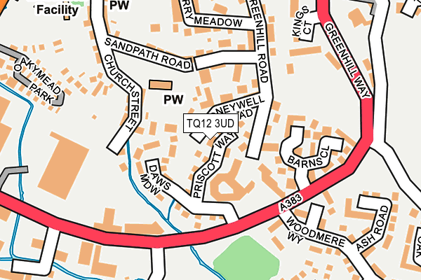 TQ12 3UD map - OS OpenMap – Local (Ordnance Survey) TQ12 3UD map - OS OpenMap – Local (Ordnance Survey)