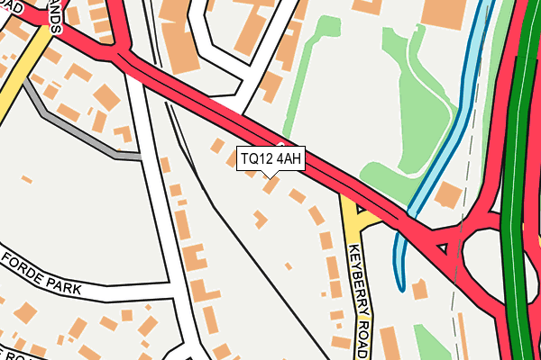 TQ12 4AH map - OS OpenMap – Local (Ordnance Survey) TQ12 4AH map - OS OpenMap – Local (Ordnance Survey)