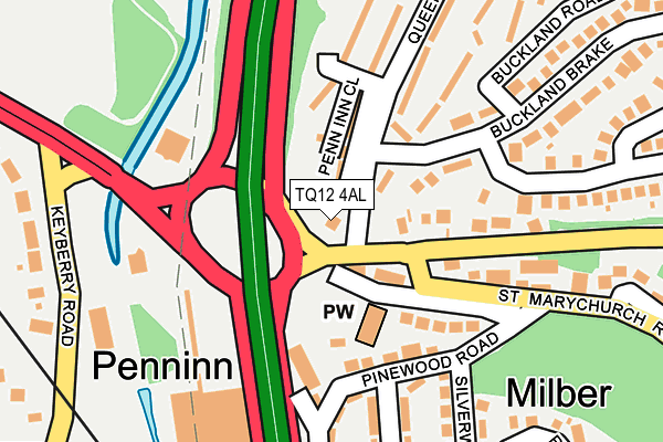 TQ12 4AL map - OS OpenMap – Local (Ordnance Survey) TQ12 4AL map - OS OpenMap – Local (Ordnance Survey)