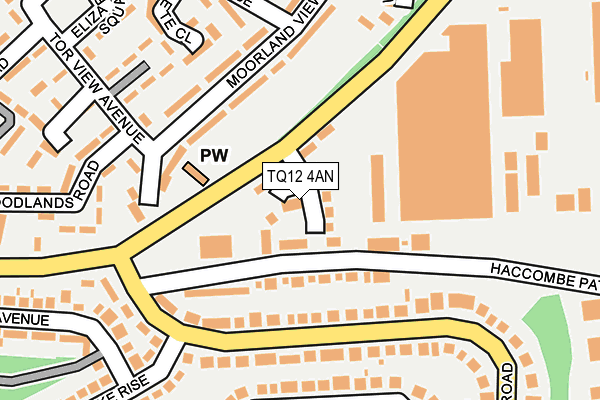 TQ12 4AN map - OS OpenMap – Local (Ordnance Survey) TQ12 4AN map - OS OpenMap – Local (Ordnance Survey)