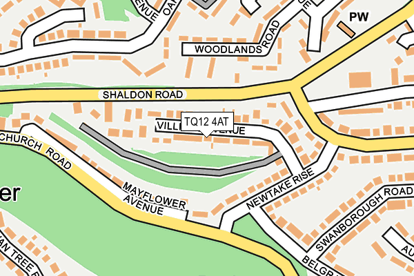 TQ12 4AT map - OS OpenMap – Local (Ordnance Survey) TQ12 4AT map - OS OpenMap – Local (Ordnance Survey)