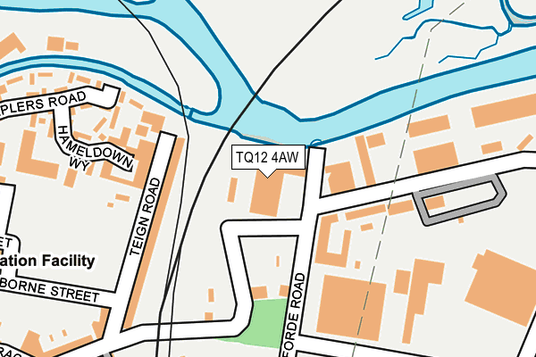 TQ12 4AW map - OS OpenMap – Local (Ordnance Survey) TQ12 4AW map - OS OpenMap – Local (Ordnance Survey)