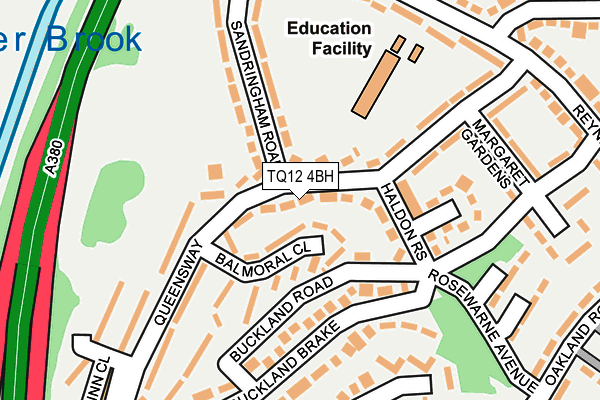 TQ12 4BH map - OS OpenMap – Local (Ordnance Survey) TQ12 4BH map - OS OpenMap – Local (Ordnance Survey)