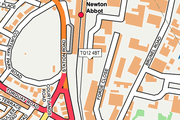 TQ12 4BT map - OS OpenMap – Local (Ordnance Survey)
