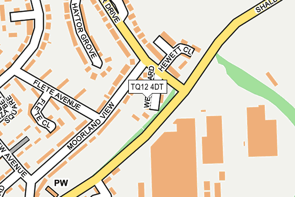 TQ12 4DT map - OS OpenMap – Local (Ordnance Survey) TQ12 4DT map - OS OpenMap – Local (Ordnance Survey)