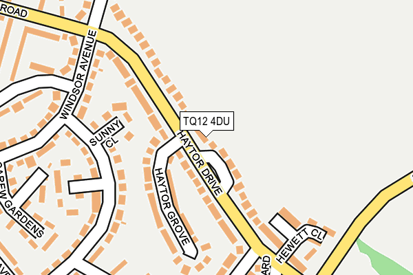 TQ12 4DU map - OS OpenMap – Local (Ordnance Survey) TQ12 4DU map - OS OpenMap – Local (Ordnance Survey)