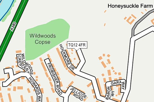 TQ12 4FR map - OS OpenMap – Local (Ordnance Survey) TQ12 4FR map - OS OpenMap – Local (Ordnance Survey)
