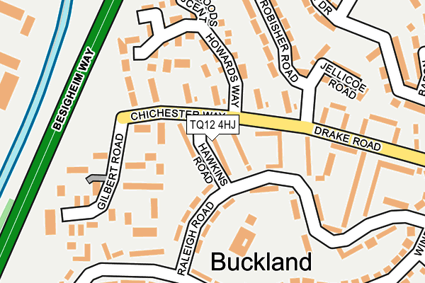TQ12 4HJ map - OS OpenMap – Local (Ordnance Survey) TQ12 4HJ map - OS OpenMap – Local (Ordnance Survey)