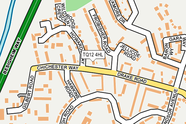 TQ12 4HL map - OS OpenMap – Local (Ordnance Survey) TQ12 4HL map - OS OpenMap – Local (Ordnance Survey)