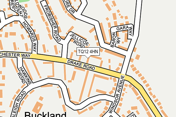 TQ12 4HN map - OS OpenMap – Local (Ordnance Survey) TQ12 4HN map - OS OpenMap – Local (Ordnance Survey)