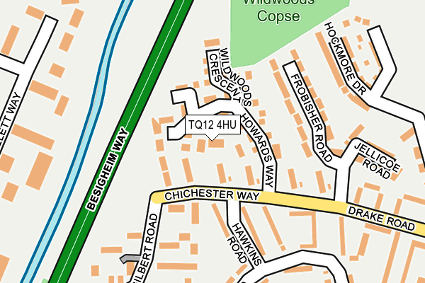 TQ12 4HU map - OS OpenMap – Local (Ordnance Survey) TQ12 4HU map - OS OpenMap – Local (Ordnance Survey)