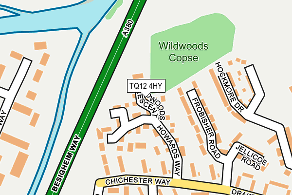 TQ12 4HY map - OS OpenMap – Local (Ordnance Survey)