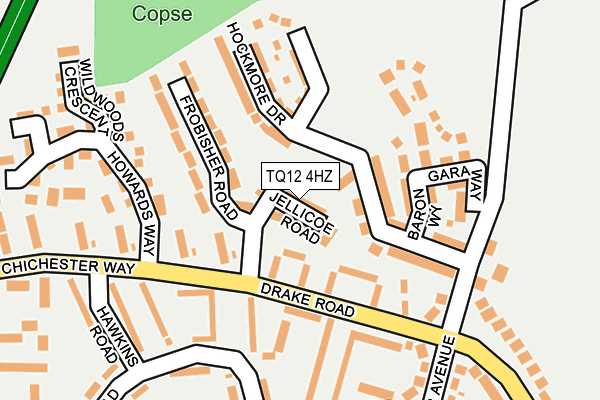 TQ12 4HZ map - OS OpenMap – Local (Ordnance Survey) TQ12 4HZ map - OS OpenMap – Local (Ordnance Survey)