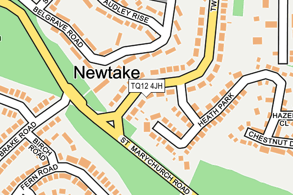 TQ12 4JH map - OS OpenMap – Local (Ordnance Survey) TQ12 4JH map - OS OpenMap – Local (Ordnance Survey)