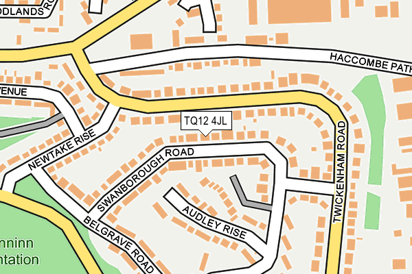 TQ12 4JL map - OS OpenMap – Local (Ordnance Survey) TQ12 4JL map - OS OpenMap – Local (Ordnance Survey)