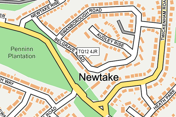 TQ12 4JR map - OS OpenMap – Local (Ordnance Survey)