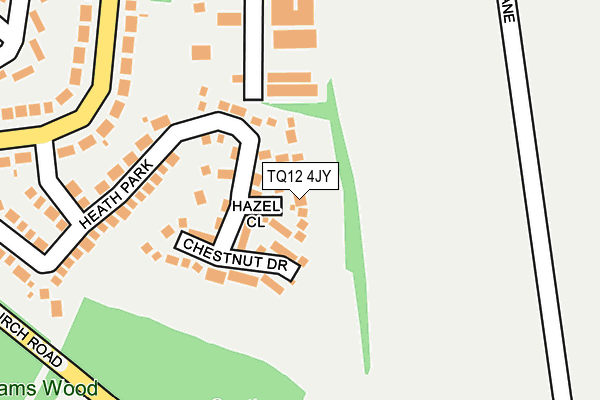 TQ12 4JY map - OS OpenMap – Local (Ordnance Survey) TQ12 4JY map - OS OpenMap – Local (Ordnance Survey)