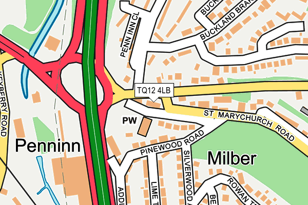 TQ12 4LB map - OS OpenMap – Local (Ordnance Survey) TQ12 4LB map - OS OpenMap – Local (Ordnance Survey)