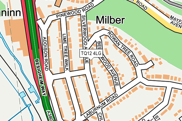 TQ12 4LG map - OS OpenMap – Local (Ordnance Survey) TQ12 4LG map - OS OpenMap – Local (Ordnance Survey)