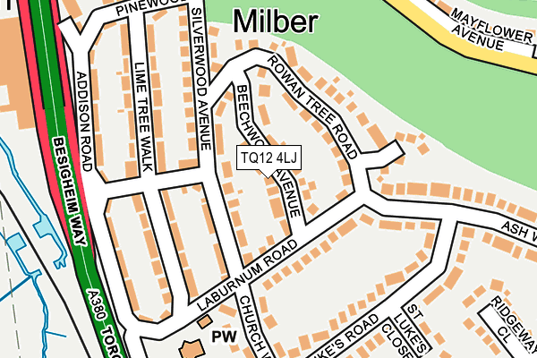 TQ12 4LJ map - OS OpenMap – Local (Ordnance Survey)