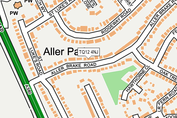 TQ12 4NJ map - OS OpenMap – Local (Ordnance Survey) TQ12 4NJ map - OS OpenMap – Local (Ordnance Survey)