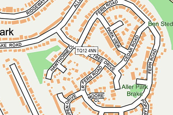 TQ12 4NN map - OS OpenMap – Local (Ordnance Survey) TQ12 4NN map - OS OpenMap – Local (Ordnance Survey)