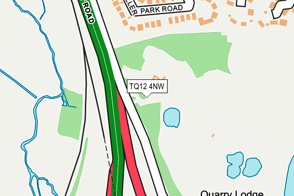 TQ12 4NW map - OS OpenMap – Local (Ordnance Survey) TQ12 4NW map - OS OpenMap – Local (Ordnance Survey)