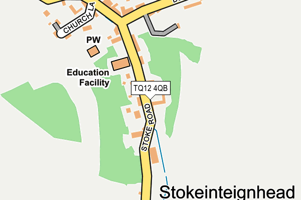 TQ12 4QB map - OS OpenMap – Local (Ordnance Survey) TQ12 4QB map - OS OpenMap – Local (Ordnance Survey)