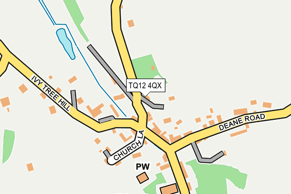 TQ12 4QX map - OS OpenMap – Local (Ordnance Survey) TQ12 4QX map - OS OpenMap – Local (Ordnance Survey)