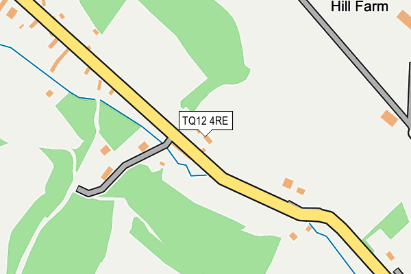 TQ12 4RE map - OS OpenMap – Local (Ordnance Survey) TQ12 4RE map - OS OpenMap – Local (Ordnance Survey)