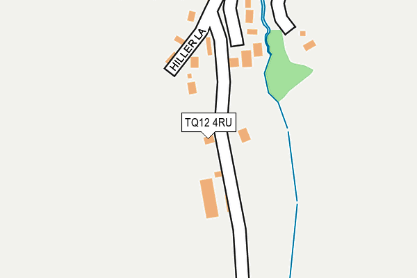 TQ12 4RU map - OS OpenMap – Local (Ordnance Survey)