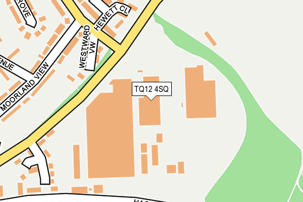 TQ12 4SQ map - OS OpenMap – Local (Ordnance Survey) TQ12 4SQ map - OS OpenMap – Local (Ordnance Survey)